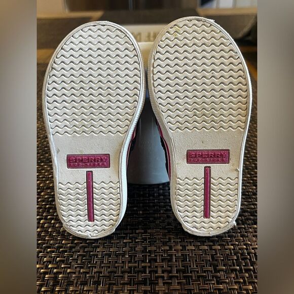 SPERRY TOP-SIDER Boat Shoes Little Girls Size 5 Seabright Black / Pink Shimmer - Picture 8 of 10